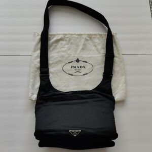 Prada Black Nylon Messenger Bag - Authentic